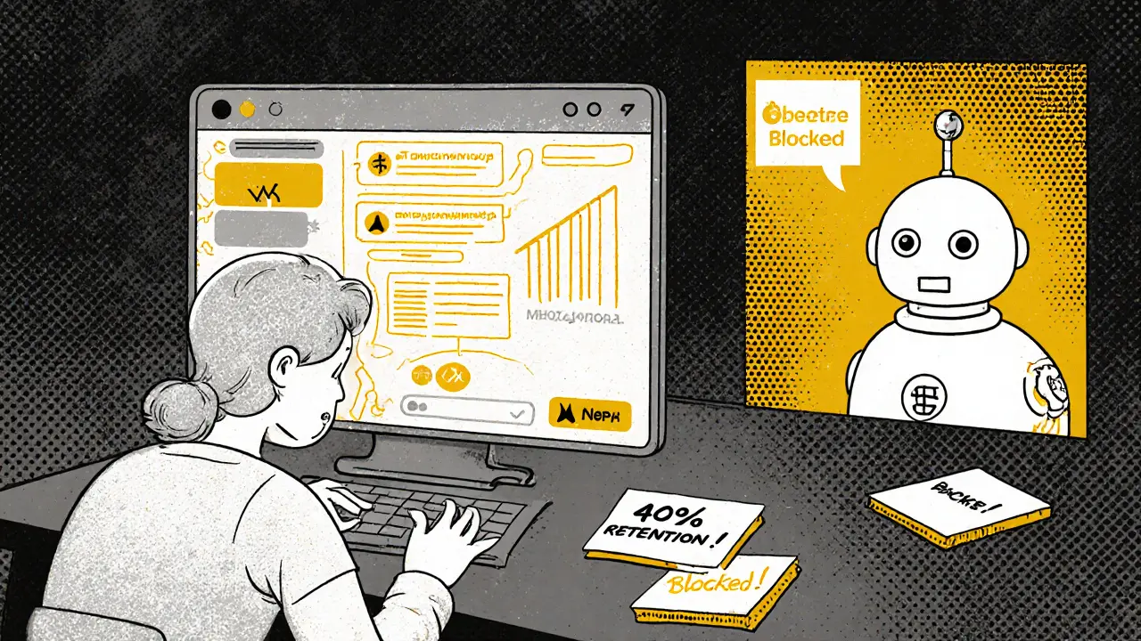 Учитель смотрит на медленный VK-чат, в то время как Telegram-бот активно помогает студенту.