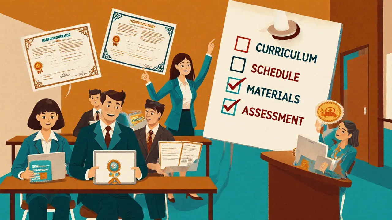 Сотрудники компании проходят онлайн-курс, получая сертификаты в офисной среде.