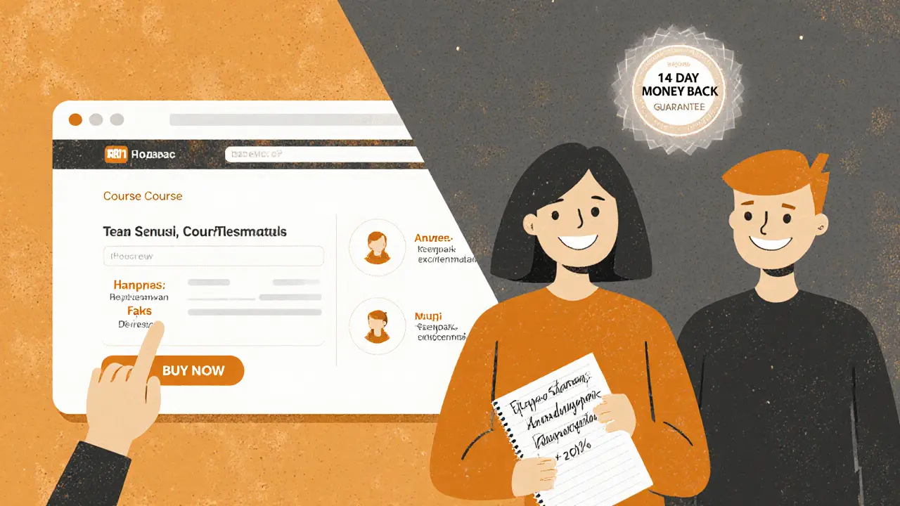 Два сценария: страх покупки слева, уверенность и реальный результат справа.