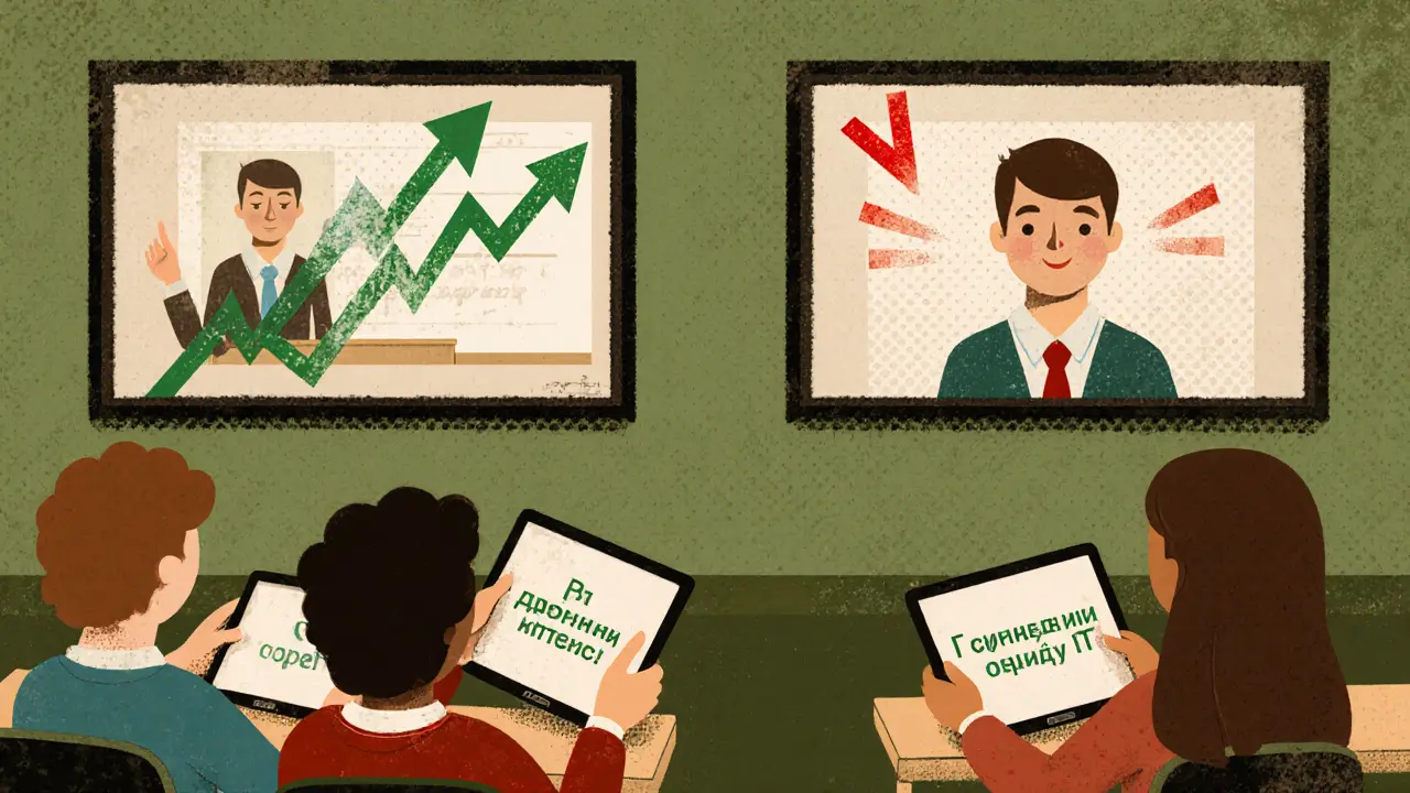 Студенты смотрят видео и фото в рекламе — видео вызывает больше доверия