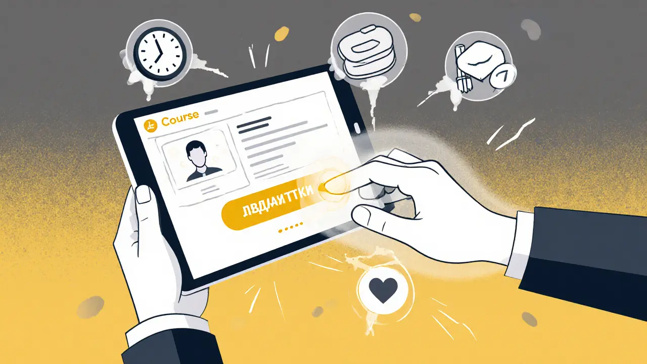 Клиент получает поддержку от менеджера, который помогает ему поверить в курс через доверие и результат.