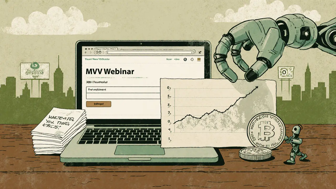 Минимальный запуск курса: вебинар, сертификаты, один рубль и растущий график продаж на фоне города.