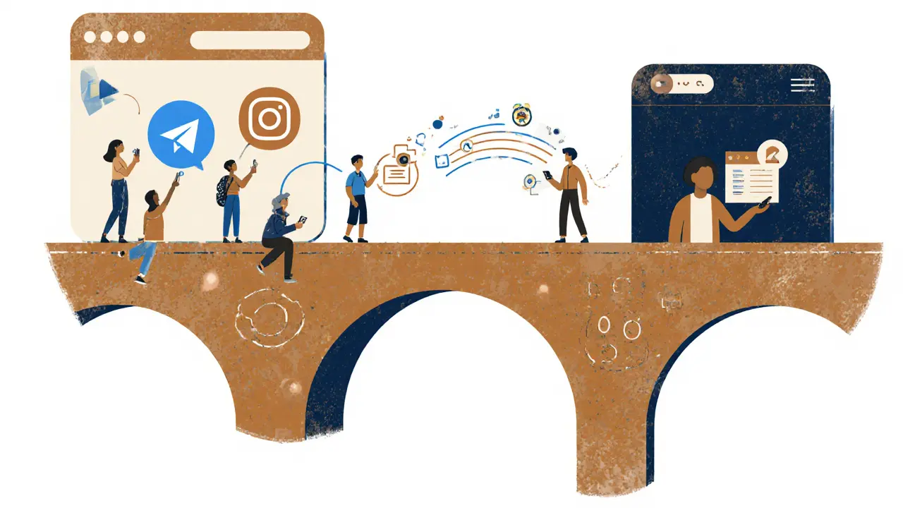 Гибридная модель: PWA и нативное приложение соединены потоком данных студентов