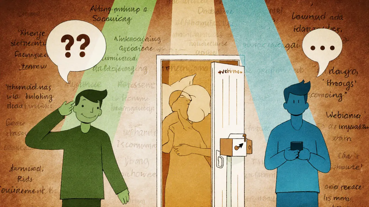 Три типа зрителей вебинара направляются к почтовому ящику разными световыми потоками.