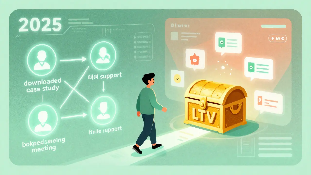 ИИ-панель анализирует действия клиента, ведущие к золотому сундуку пожизненной ценности.