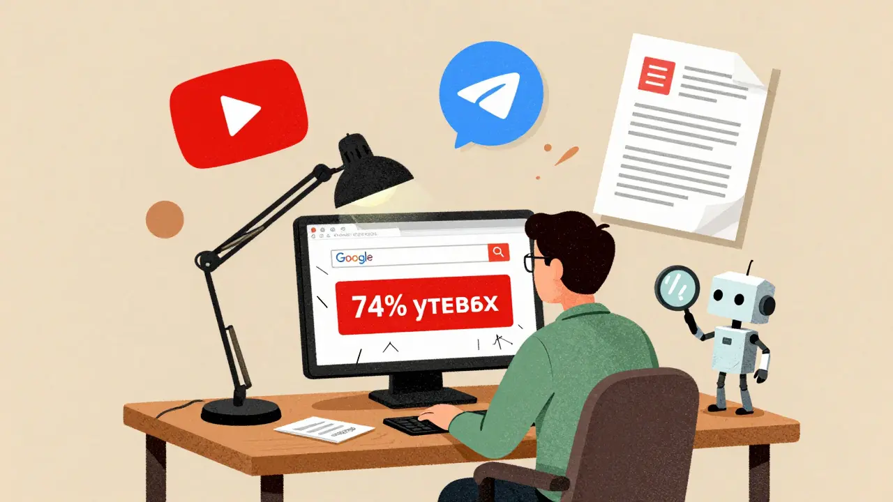 Предприниматель смотрит на экран с предупреждением о потере клиентов, вокруг — символы репутации.