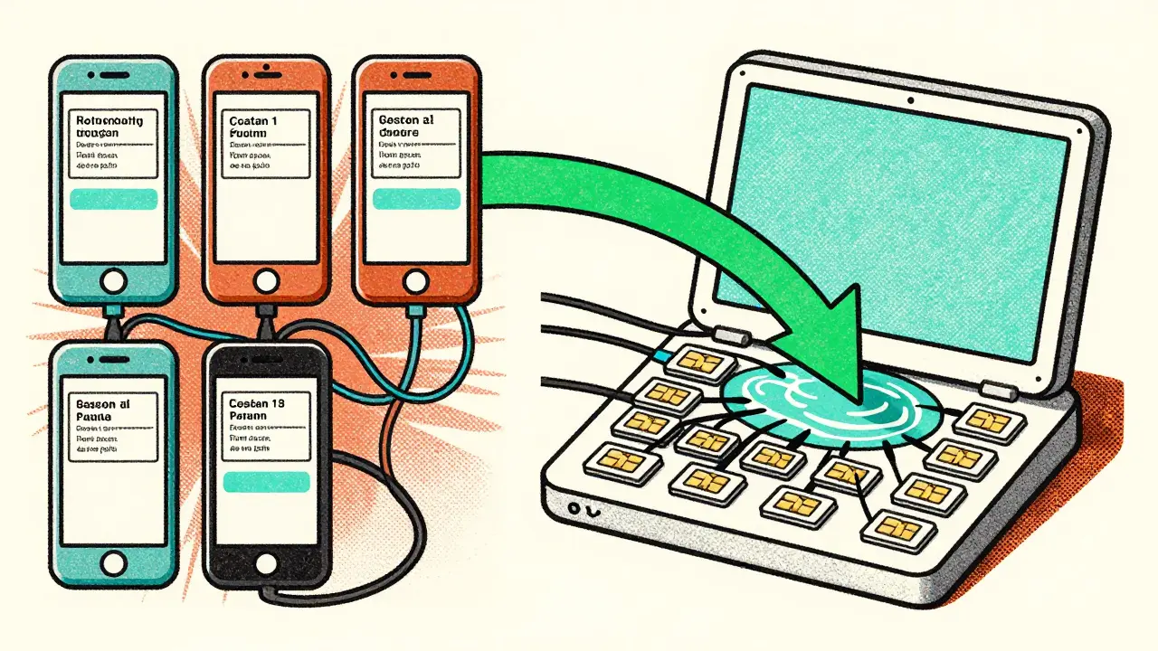 Сравнение: отдельные дорогие тарифы слева и единая система управления связью справа.