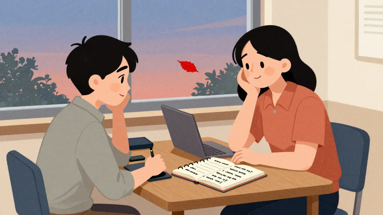 Лидер и преподаватель в тихом разговоре, без экранов, только доверие и понимание.