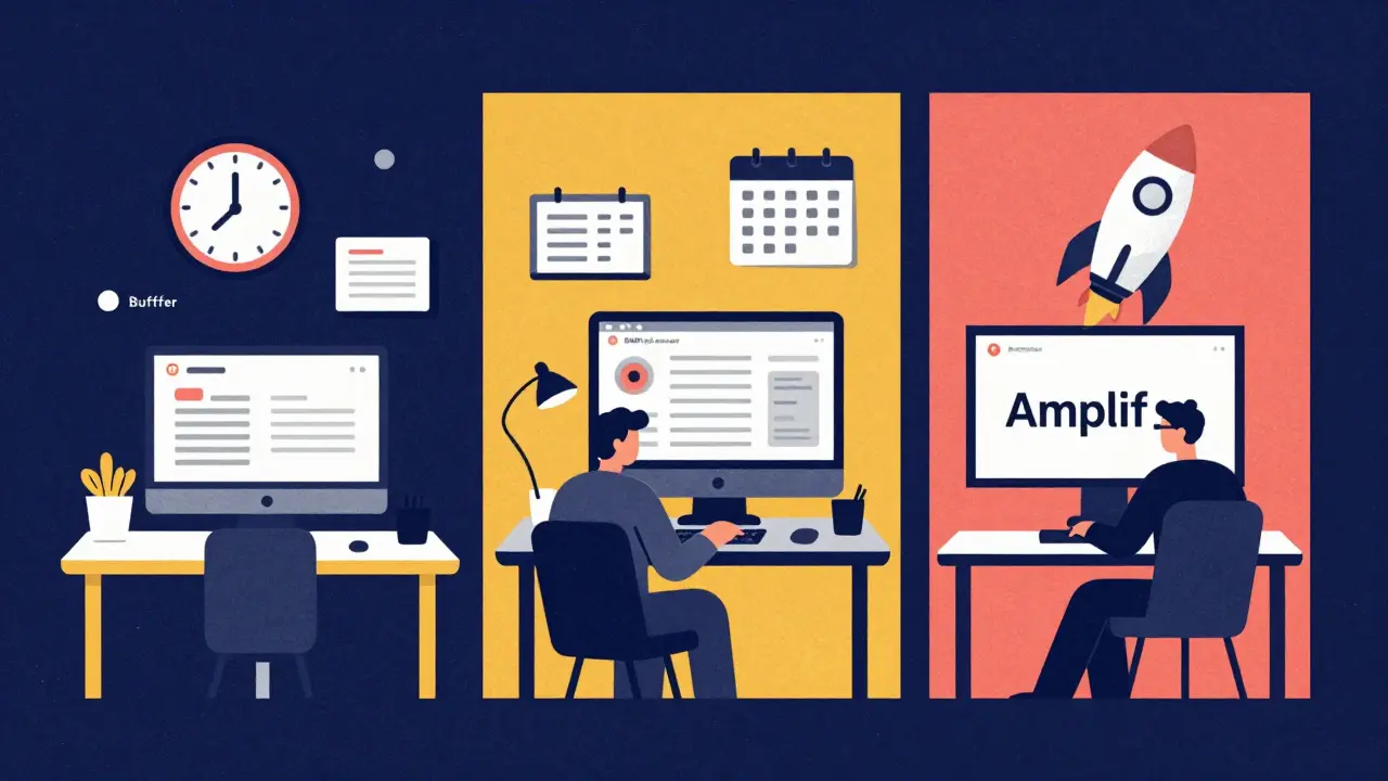 Сравнение трех рабочих пространств SMM-планировщиков в стиле иллюстрации ризография