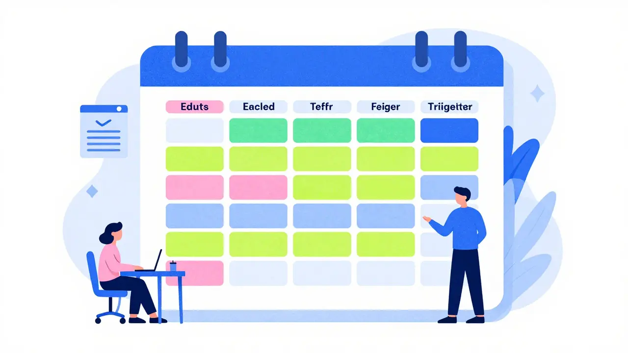 Структурированный календарь email-рассылок с командой специалистов